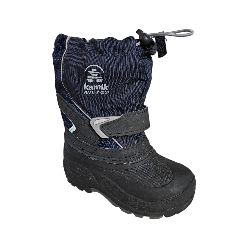 Kamik Kids Black and Blue Waterproof Boots